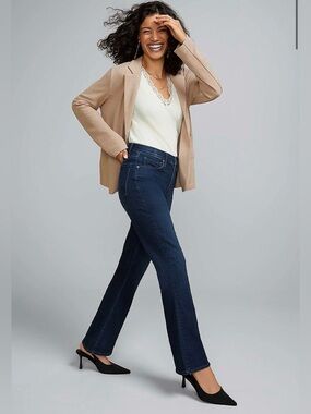 NWT Maurices Super Dark High-Rise Back Seamed Straight Jeans. Size 10 Short